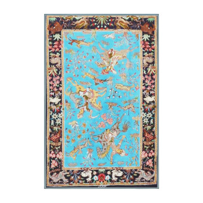 Tapis bleu / noir / gris