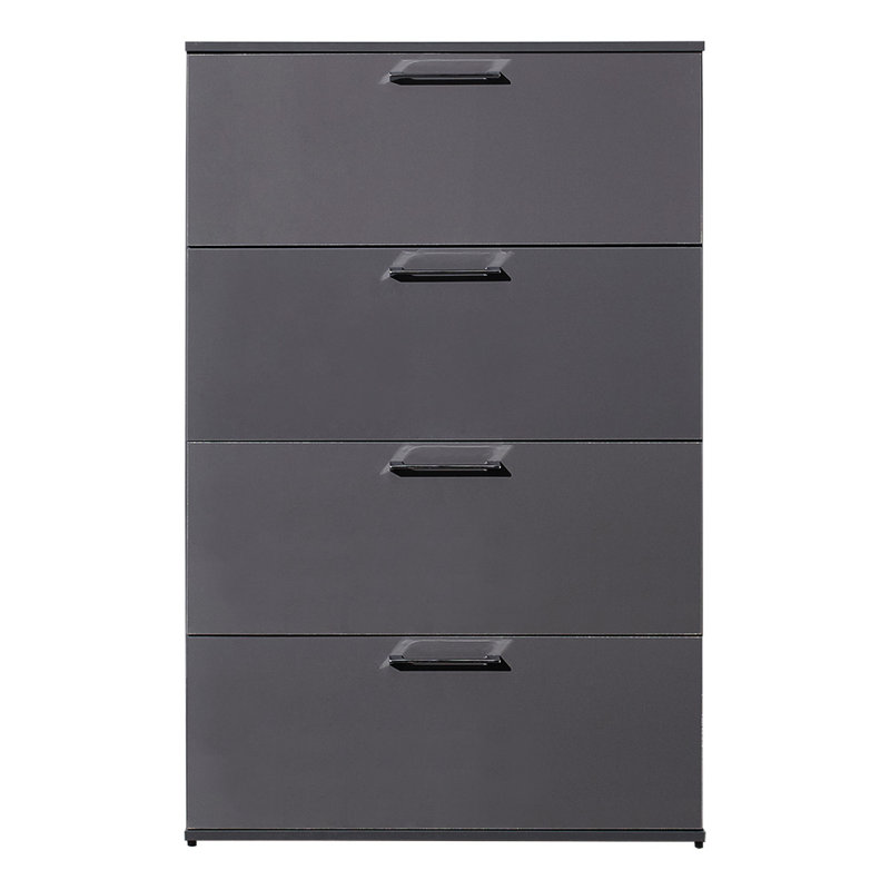 E0 Graded Dark Gray Chest With Stylish Glossy Finish Modern Four Heat Resistance And Appeal