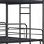 Lit superposé triple Furniture, simple / simple / simple, noir