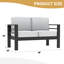 127cm Wide Metal Loveseat with Cushions-667020350