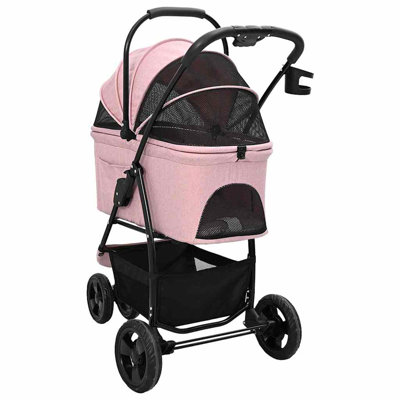 Folding Pet Stroller 78 X 54 X 101 Cm 600D Oxford Fabric