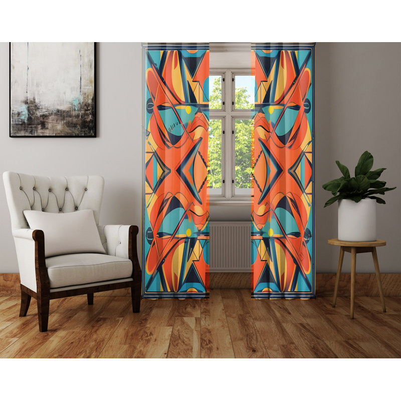 Semi Sheer Curtain Pair, 20" W x 61" L