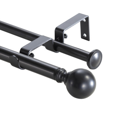Lipsey Adjustable 0.63'' Double Curtain Rod