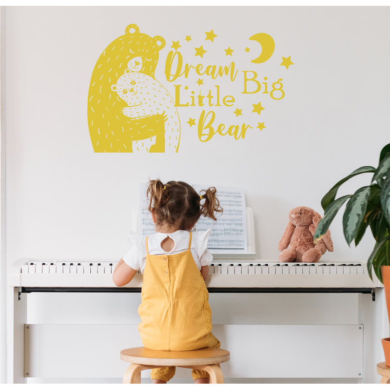 Adhésif décoratif Dream Big Little One Bear, H 38 po x l 58 po, Doré