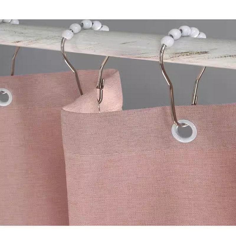 Rideau de douche en polyester, Rose