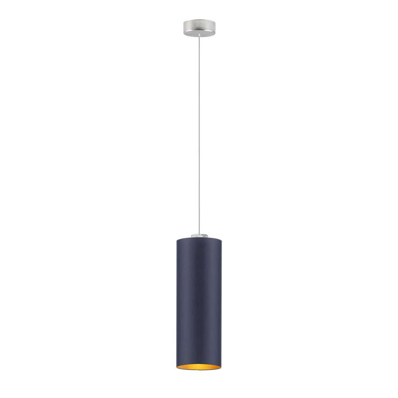 Resa 1 - Light Cylinder Pendant, Navy, Silver