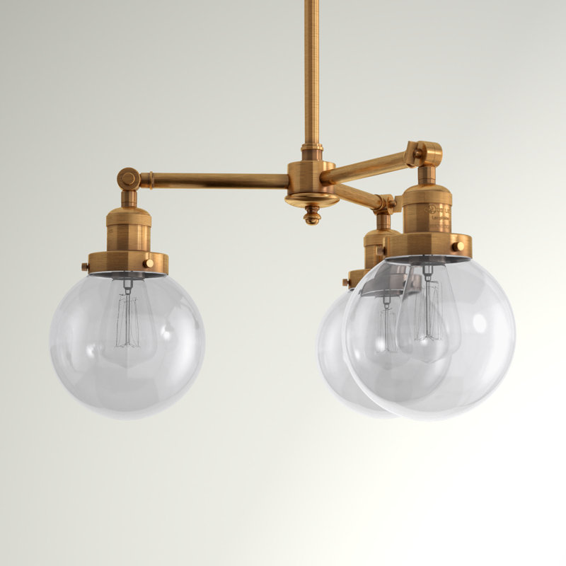 Chippewa 3 - Light Dimmable Chandelier, Clear, LED Bulb, Polished Chrome