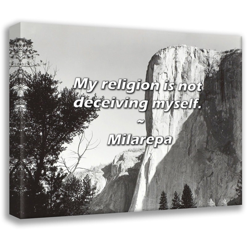 Citation artistique «Ma religion ne me trompe pas». Toile tendue par By Milarepa