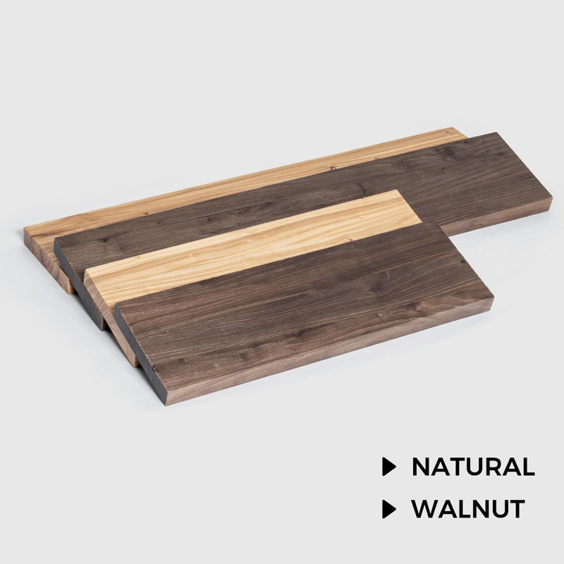 Desseray 2-Piece Reclaimed Elm Floating Shelves, 1.5" H x 24" W x 8" D, Natural