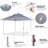 13X13ft Instant Pop Up Canopy Tent With Double Truss Frame, UV Protection, And Wind Vent Design For Outdoor Shade