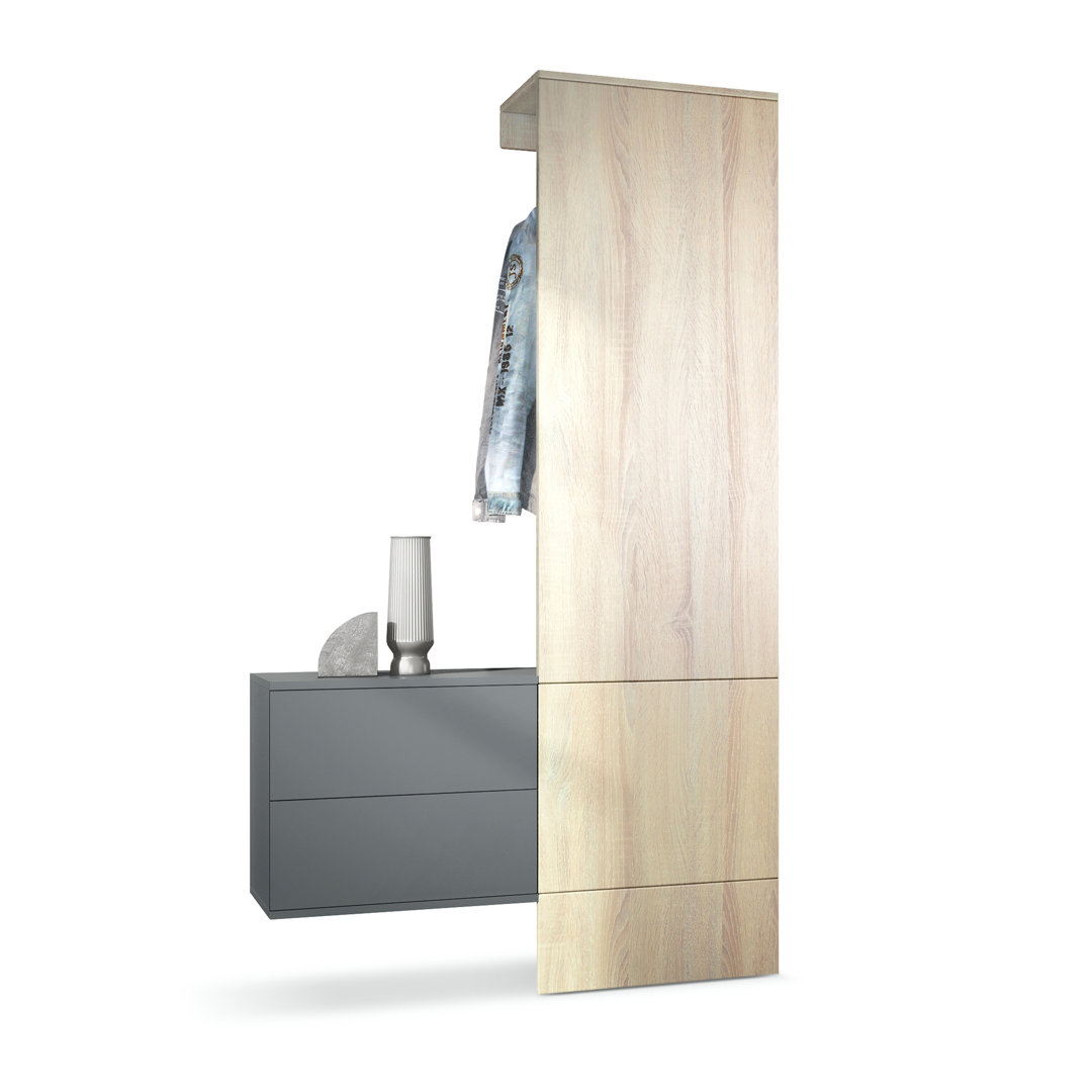 Carlton Garderobe Set 2 Anthrazit