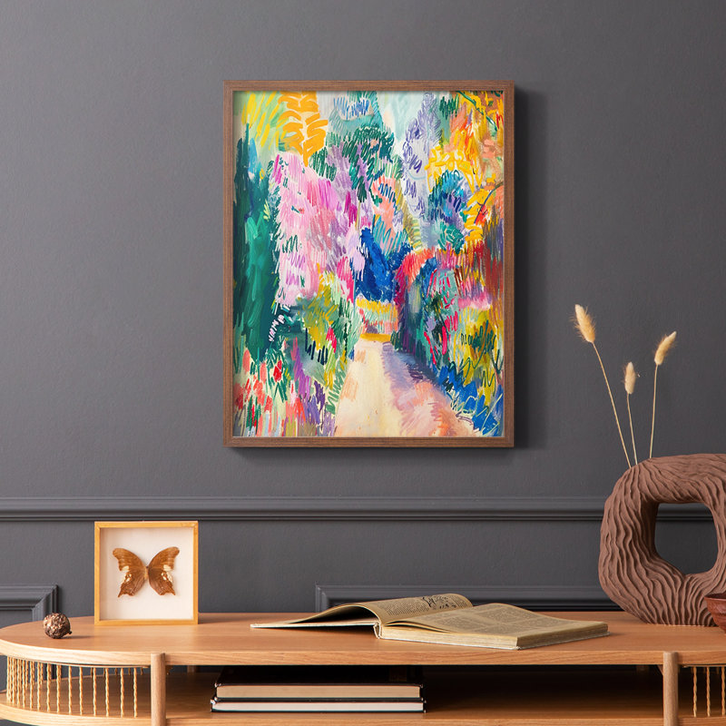 Matisse XLII, reproduction encadrée - bois massif, H 20 po x l 16 po, Brun