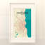 «Milwaukee City Map», impression d'art graphique sans cadre