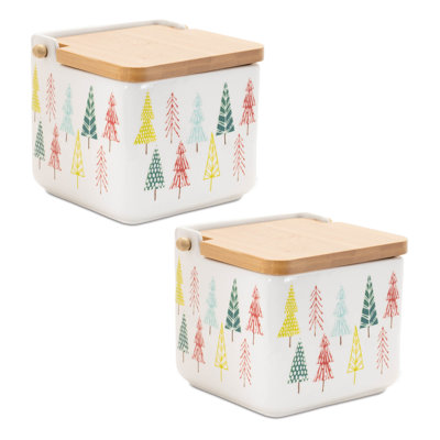 Ceramic Pine Tree Print Box