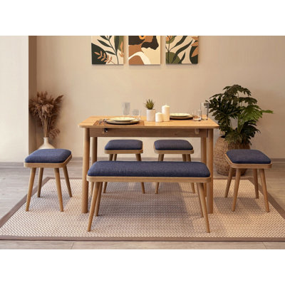 Ensemble de table et chaises de salle à manger extensible