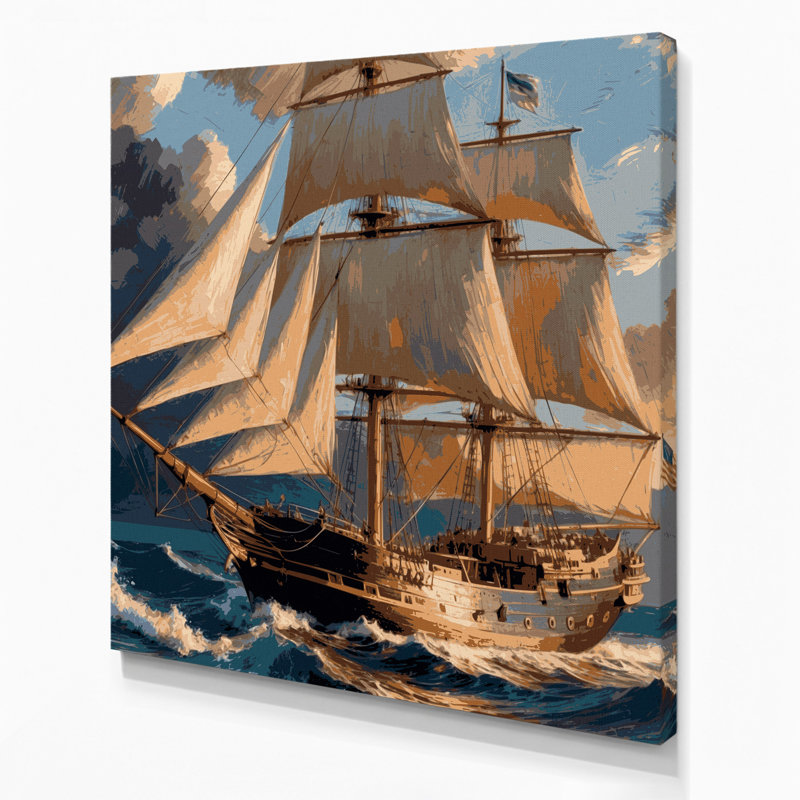 Art mural sur toile gris nautique classique nautique, H 32 po x l 32 po