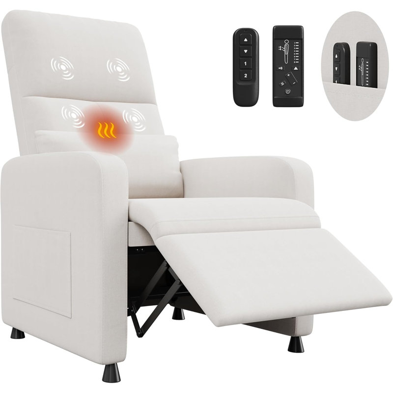 Upholstered Armchair, White