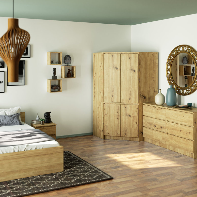 Silenus 4 Door Manufactured Wood Wardrobe