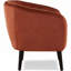 Fauteuil d'appoint brûlé avec motif en tonneau et capitonnage