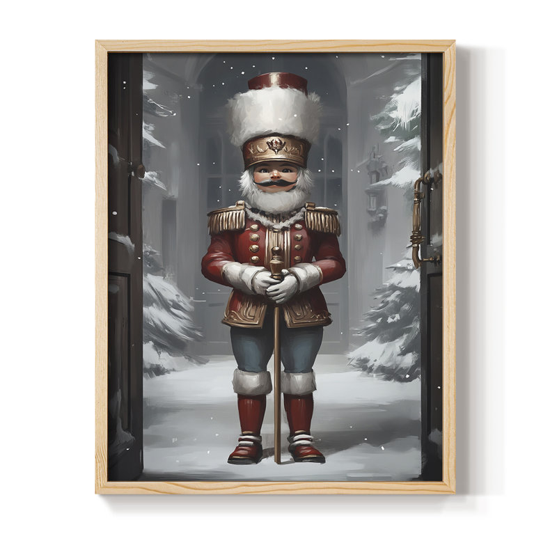 «Christmas Holiday Art», série 2-CLxxi, reproduction encadrée - bois massif, Naturel, H 15 po x l 12 po