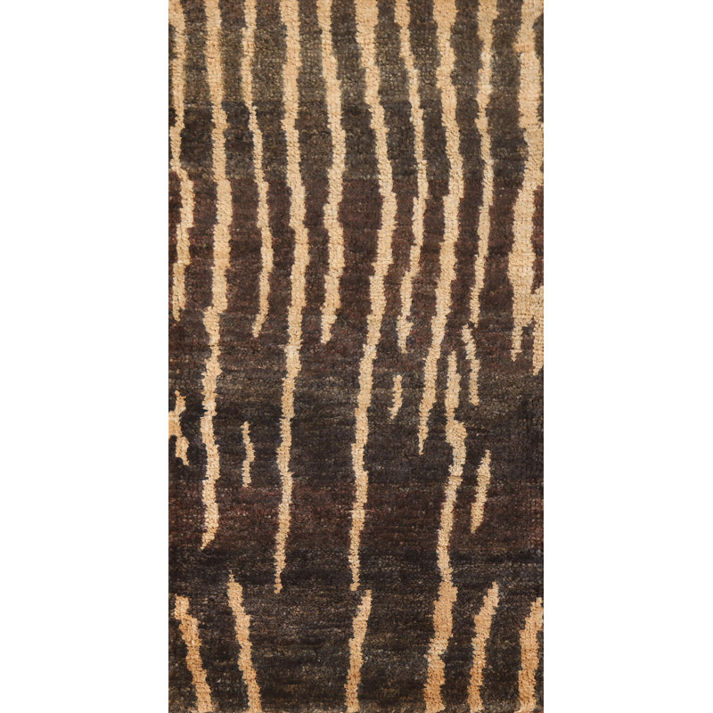 Tapis moderne moderne en jute à motif oriental marocain pour vestibule 3 x 5 pi