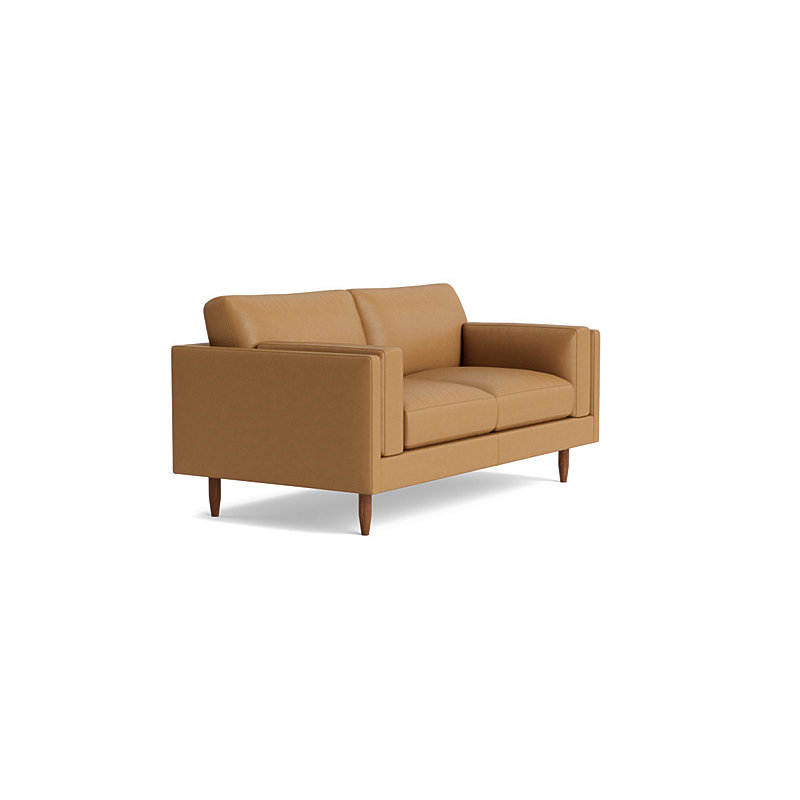 Skinny Fat Leather Sofa (95"), Leather - Butterscotch