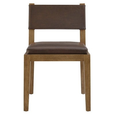 Calder Vegan Leather Dining Side Chair In Espresso