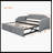 Twin Size Upholstered Daybed With Pop-Up Trundle & USB Charging Ports, Gray-2127010908