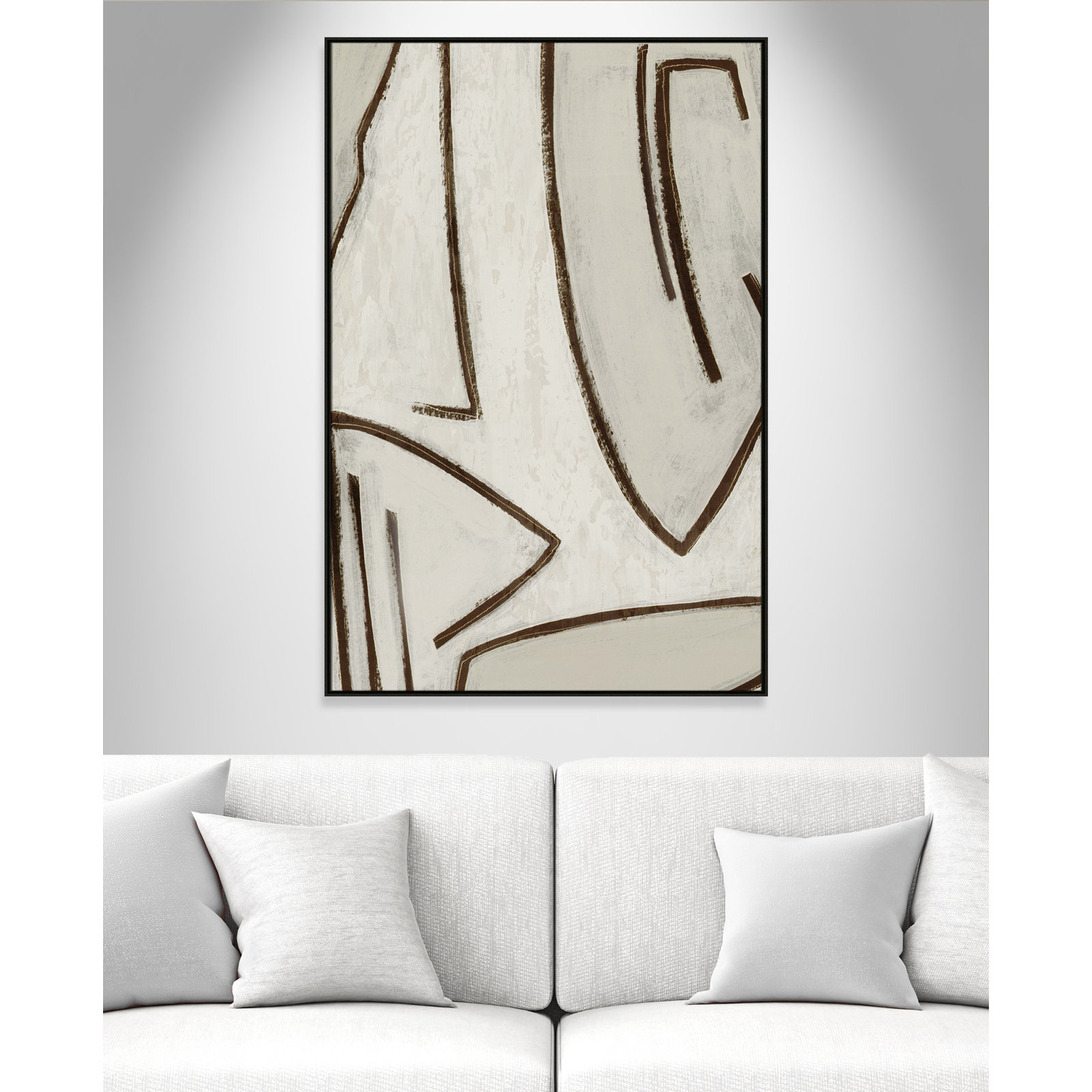 Line Work "Line Work II" Print, 41.5" W x 61.5" H, Espresso