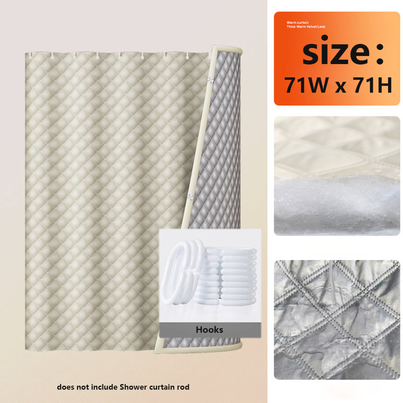 Rideau de douche en polyester, H 71 po x l 71 po