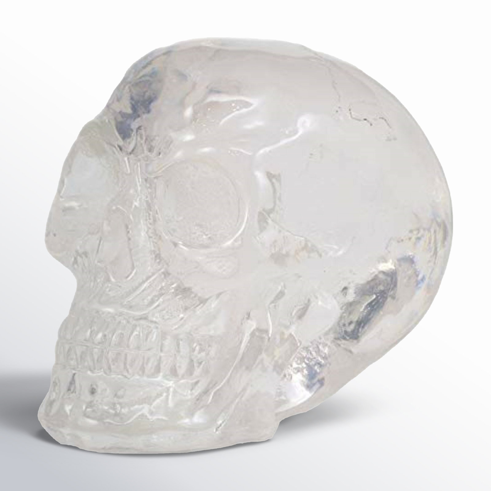 Brose Translucent Skull Miniature Figurine, White