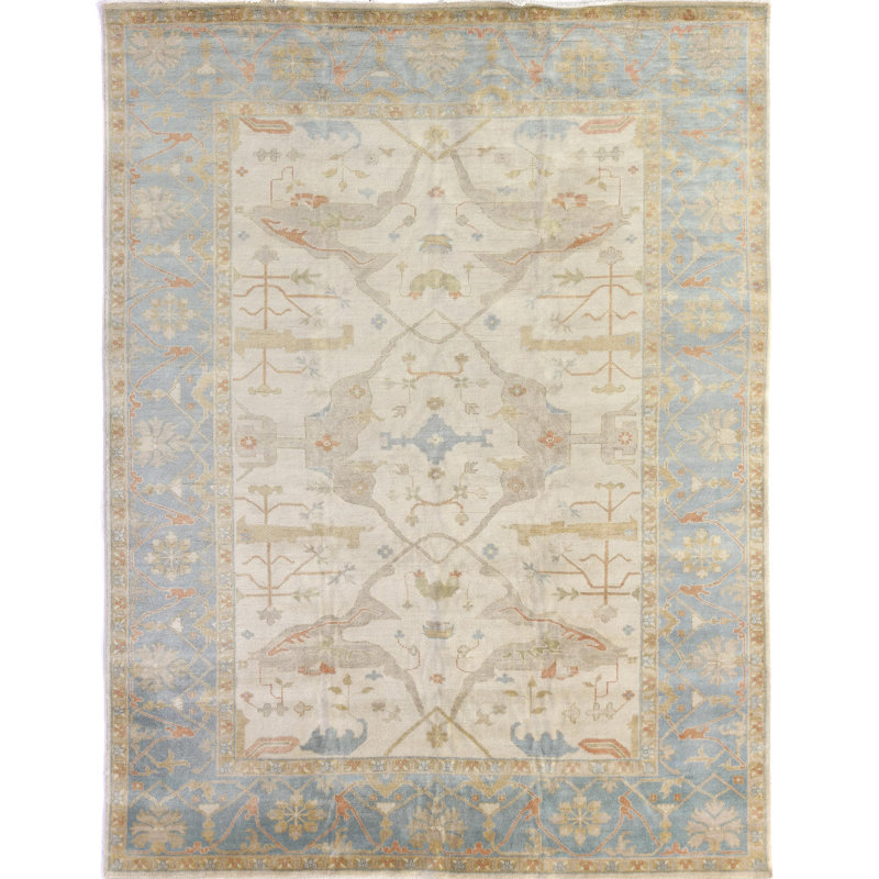 Antique Weave Oushak Wool Oriental Area Rug, Rectangle 14' x 18'
