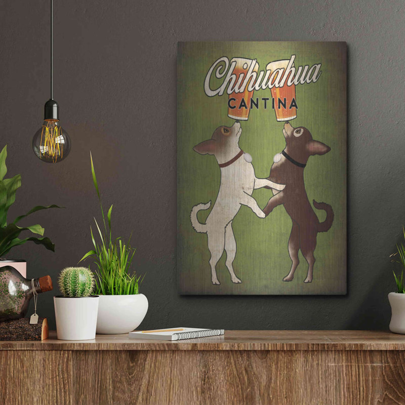 "Double Chihuahua V2" par Ryan Fowler, H 16 po x l 12 po