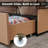 Modern Wingback Upholstered Bed with 2 Footboard Drawers, Queen, Beige Linen-1108092537-1108092539
