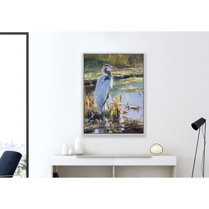 Bord de la nature, H 42 po x l 32 po, Argent argent