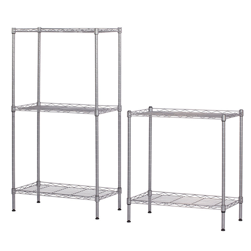 Alves 59" H x 21.25" W x 11.42" D 5 Layer Wire Shelving Unit, Silver