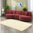 Modern Chenille Sofas With Curved Red Design For Home Living