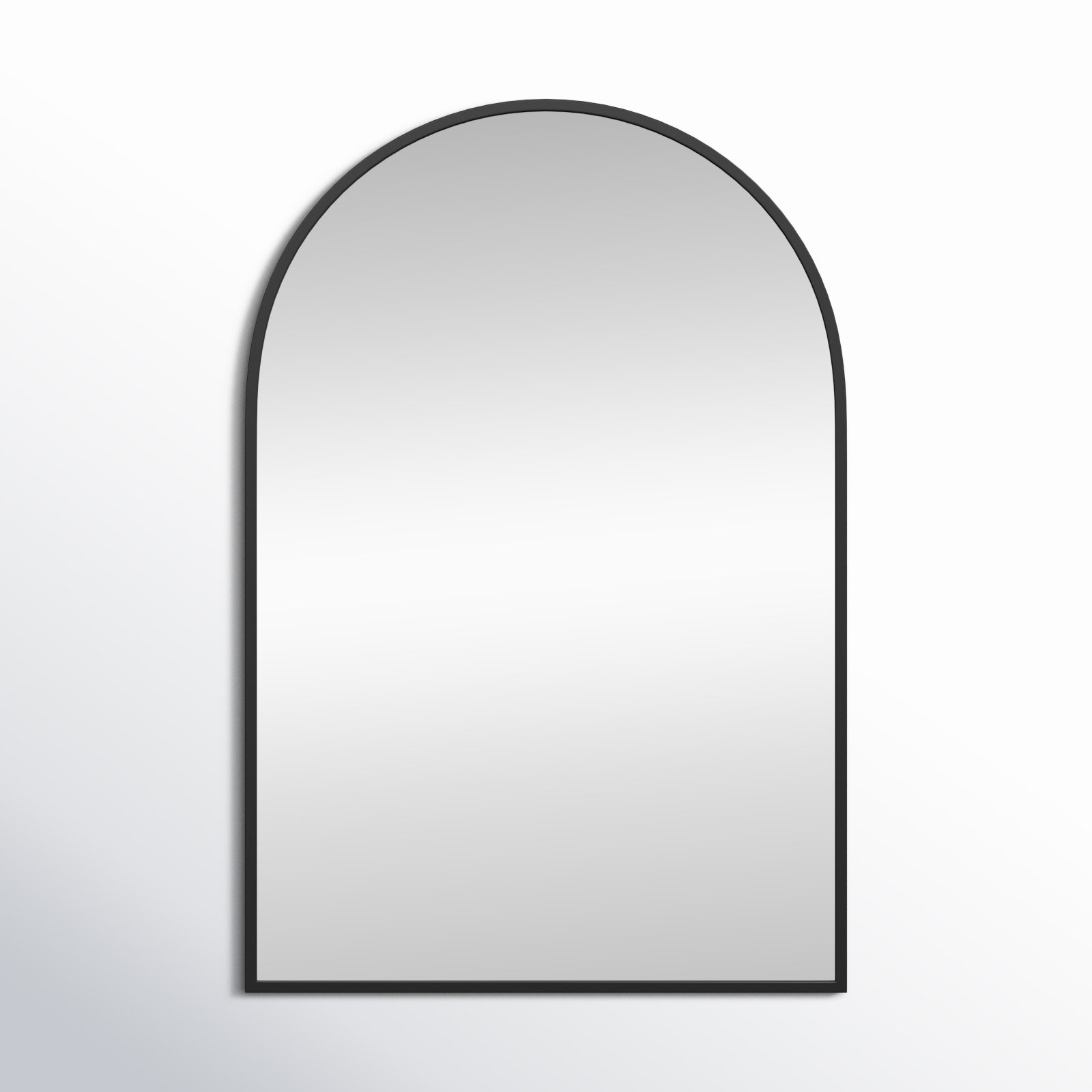 Sabine Metal Arch Wall Mirror, Black, 36" x 24"