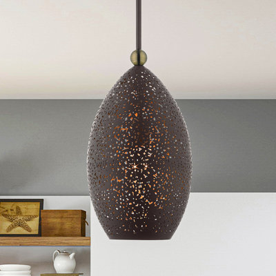 Luminaire suspendu en forme de dôme à 1 lumière Bion