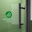 Petite porte de douche pivotante l 30 po x H 75 po avec demi-cadre en verre trempé de 6 mm et conception sans rail supérieur