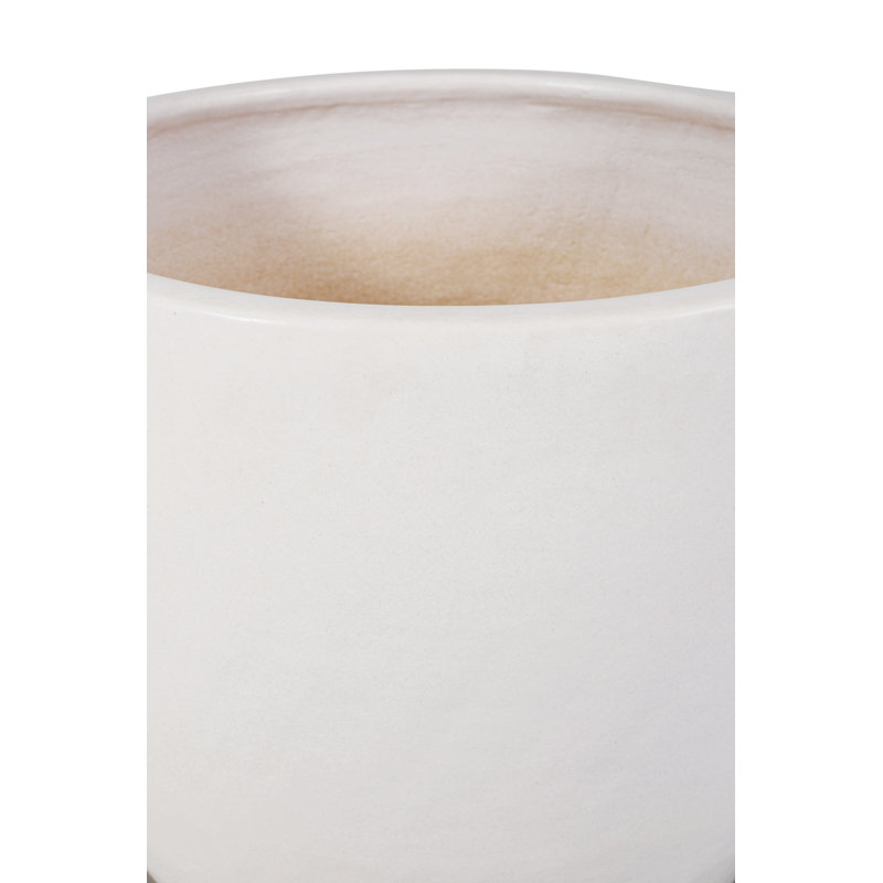 Ceramics Handmade Ceramic Planter, Linen Semi-Gloss