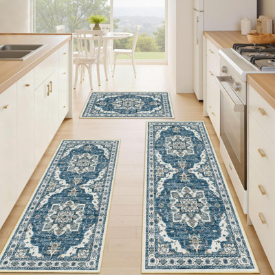 Ensemble de 3 tapis de cuisine lavables antidérapants