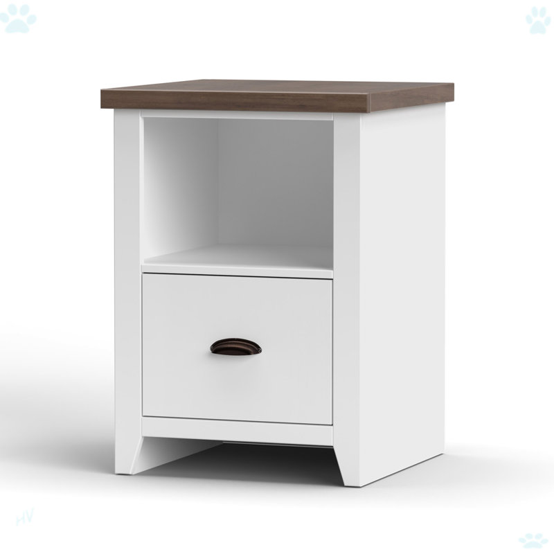 Classeur à un tiroir pour bureau, Blanc
