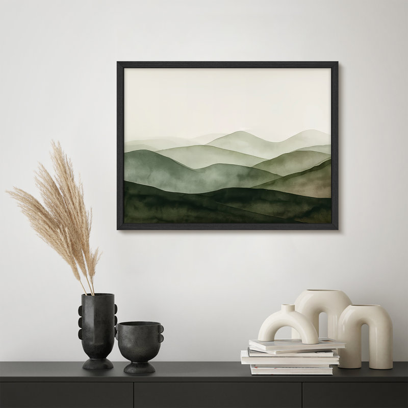 Reproduction de paysage encadrée pour la maison, 8 po x 10 po, H 8 po x l 10 po, Noir