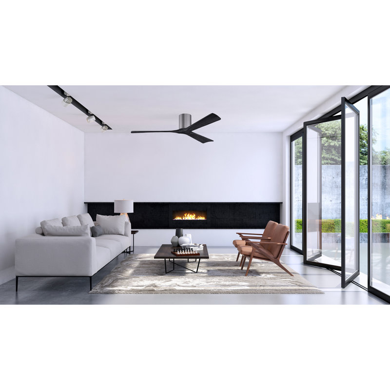 Irene Ceiling Fan, Matte Black, Brushed Pewter, 60"