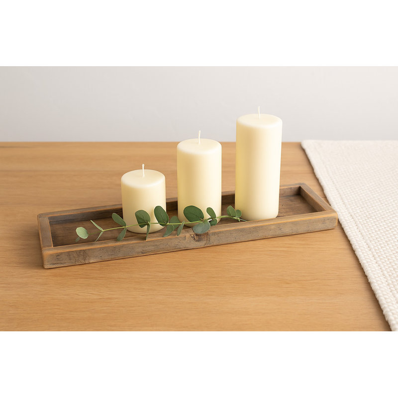 Reclaimed Wood Centerpiece Tray 24x4, 24"W x 4.75"D x 1.5"H