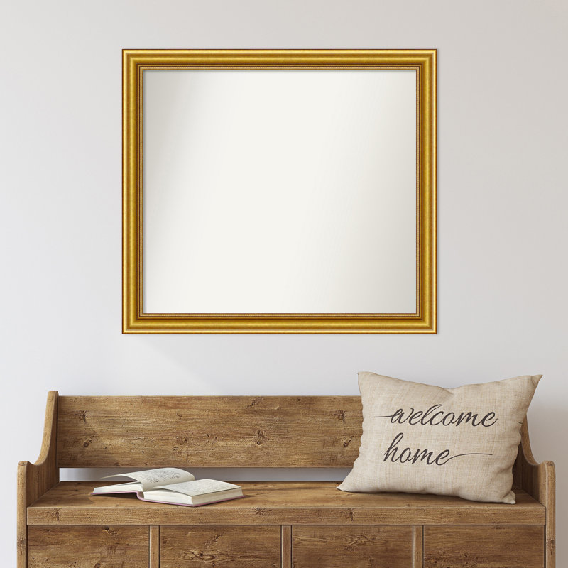 Townhouse Gold Non-Beveled Bathroom Wall Mirror, 28,75 po x 31,75 po