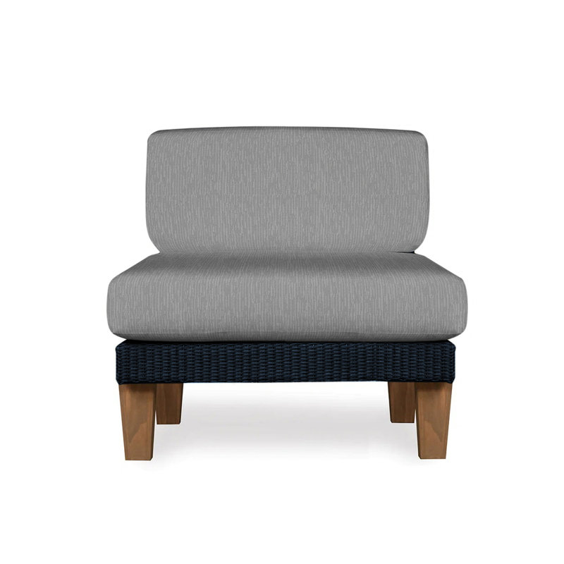 Catalina Outdoor Teak Lounge Chair, Remy Shadow, Ebony