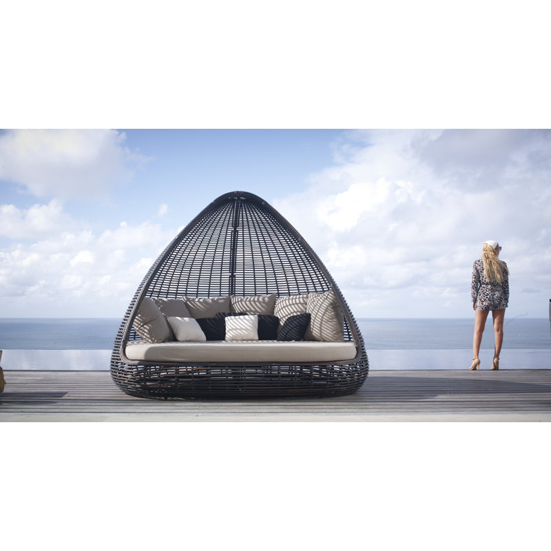 Outdoor - Seat Patio Daybed, Black Mushroom, Canvas Canvas Sunbrella® Canvas