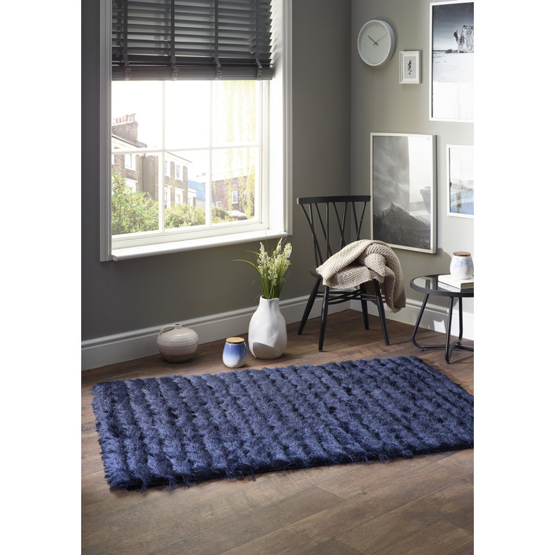 Solid Colour Hand Woven Area Rug, Rectangle 120 x 170cm